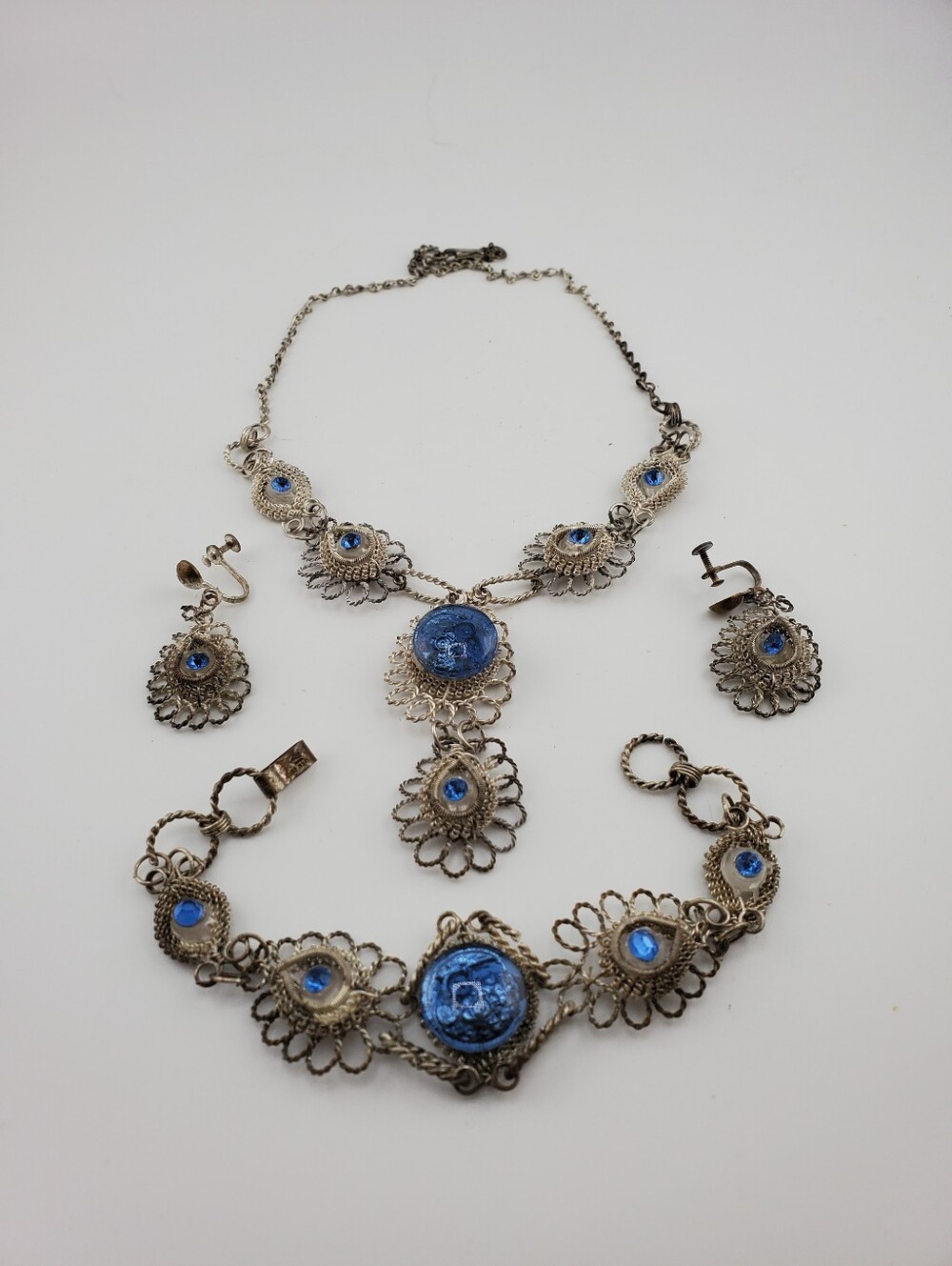 Antique Silesian Czech Wirework Parure